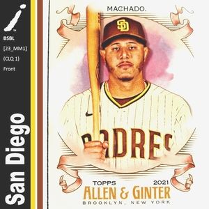 San Diego Padres (Manny Machado) - BSBL [23_MM1] Front